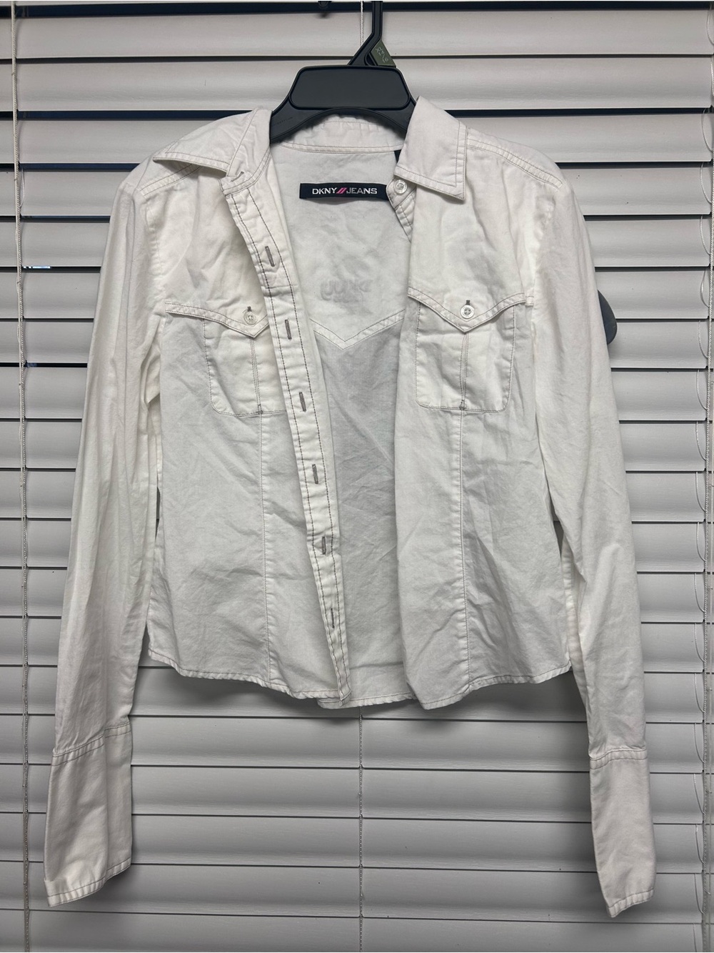 Vintage DKNY White Button-Front Shirt